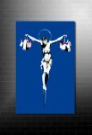 Banksy Canvas Christ with Shopping Bags, banksy art prints uk, banksy canvas wall art, banksy artwork, banksy graffiti art