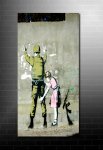 banksy frisk canvas art print, banksy art uk, banksy canvas prints, banksy graffiti art, banksy canvas artwork