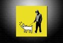 banksy choose your weapon yellow canvas, canvas art banksy, banksy canvas art, banksy art, cheap banksy art uk