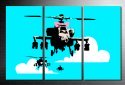 Banksy happy chopper canvas, banksy helicopter print chopper, banksy art prints, banksy canvas art print, banksy canvas uk