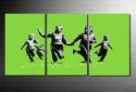 Banksy Riot Coppers Canvas green print, riot coppers banksy canvas, riot coppers banksy print, banksy wall art