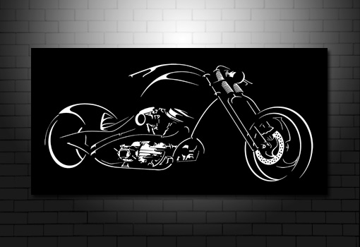 Chopper Bike Canvas Art, Chopper Bike Art Print, Chopper Bike Print