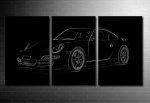 Porsche Canvas Art, Porsche canvas art print, porsche wall art