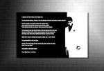 Scarface Print canvas, scarface movie canvas, scarface wall art, scarface canvas artwork, canvas movie art uk