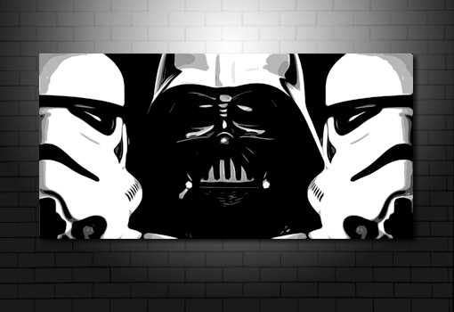 Star Wars canvas, star wars wall art, movie art uk, canvas art prints uk, star wars painting