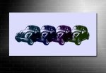 vw beetle canvas art print, vw beetle pop art canvas, vw beetle retro canvas art