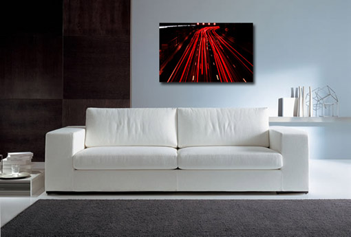 motorway cityscape, colour exposure canvas