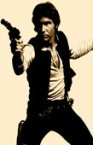 star wars canvas art, hans solo canvas print, hans solo wall art, star wars movie art, movie art print