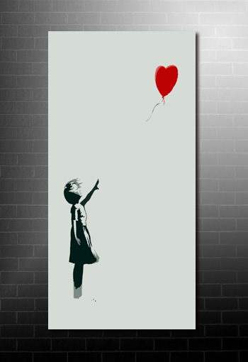 Banksy Balloon Girl reproduction, cheap banksy art uk, banksy balloon girl print, banksy art uk