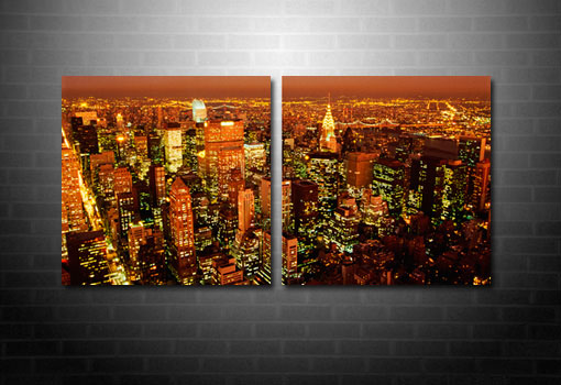 Manhattan Skyline Wall Art, New York City Canvas