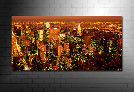 Manhattan Skyline Wall Art, New York City Canvas