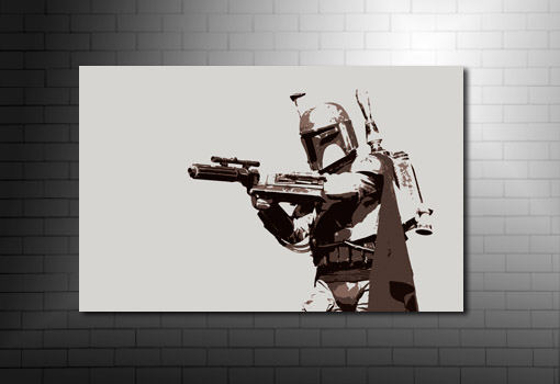 Boba Fett movie Art, star wars canvas art print, star wars movie art, movie art prints, boba fett canvas