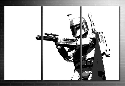 Boba Fett Canvas movie art, star wars canvas at print, star wars movie art, movie art prints, boba fett canvas