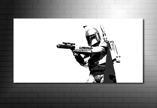 Boba Fett movie wall art, Boba Fett Canvas Art, star wars canvas art print, star wars movie art, movie art prints