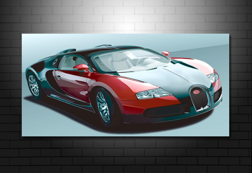 Bugatti Veron Canvas Print, Bugatti Veron Wall Art