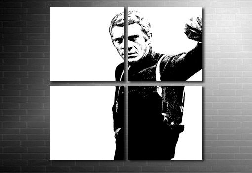 Steve McQueen Canvas Art, bullitt movie art print, movie canvas art, steve mcqueen canvas, wall art uk