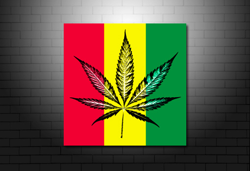 Cannabis Leaf Canvas wall art, Cannabis Leaf print