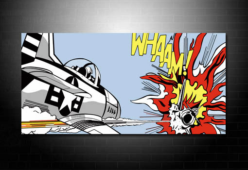 Dog Fight Canvas Art, Roy Lichtenstein canvas