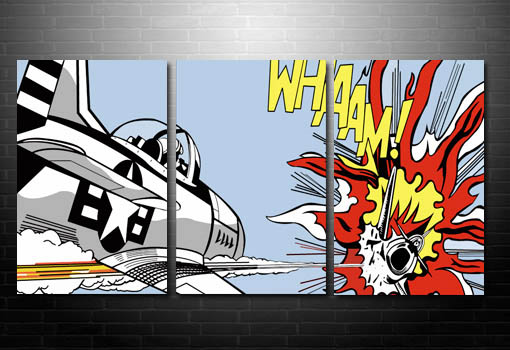 Dog Fight Canvas Art, Roy Lichtenstein canvas, Dog fight Pop Art