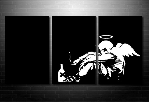 Fallen Angel banksy print, banksy canvas uk, banksy canvas painting, banksy art print, bansky poster