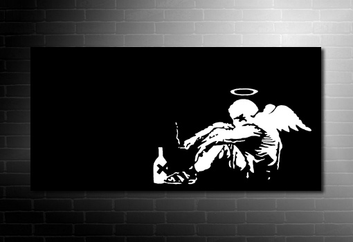 Banksy canvas fallen angel, banksy art print, banksy canvas prints, banksy prints uk, banksy modern art