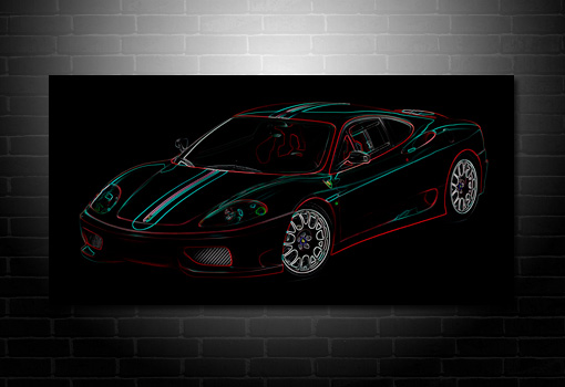 Ferrari 360 Canvas, Ferrari Print, Ferrari Wall Art, Ferrari Photo Art