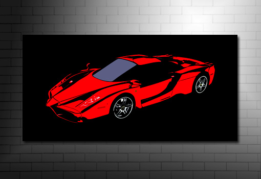 Ferrari wall art, ferrari photo canvas art, ferrari canvas art