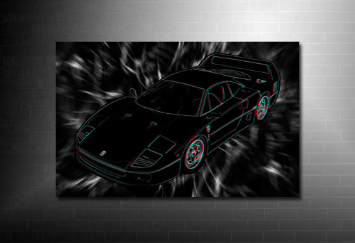 Ferrari F40 Canvas Art, Ferrari canvas print, 3d canvas art