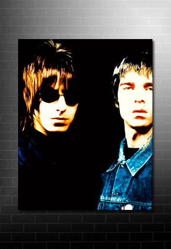 oasis pop art, oasis canvas art print, liam and noel gallagher canvas, noel gallagher print, oasis canvas prints