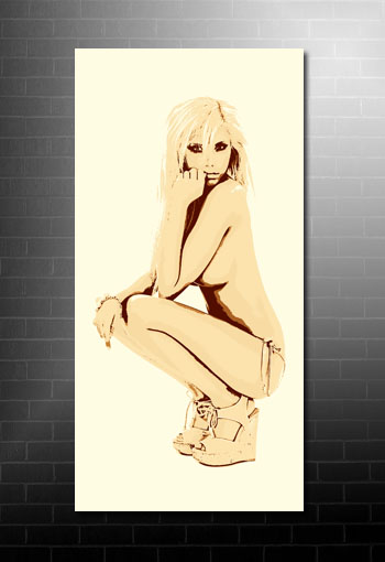 Women On Canvas, Sexy Pose Print, Girls On Canvas, Women Canvas Print