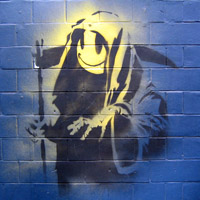 grin reaper banksy canvas, grin reaper banksy wall art, grin reaper banksy, banksy art uk, banksy prints uk