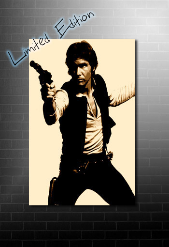 Hans Solo Canvas, star wars movie art, star wars canvas print, star wars canvas art, hans solo movie print