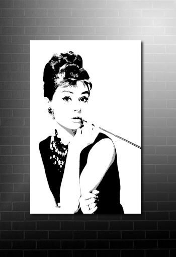 Audrey Hepburn Pop Art audrey hepburn wall art audrey hepburn movie print 