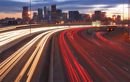 highway canvas, light exposure wall art