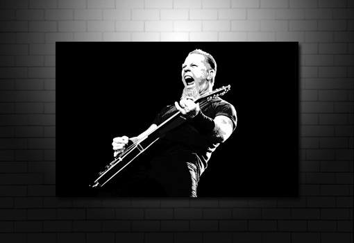 James Hetfield Canvas Art print, metallica canvas art, metallica wall art, james hetfield wall art, metallica canvas print