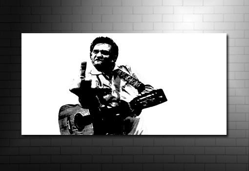 johnny cash art print, johnny cash canvas print, johnny cash music print