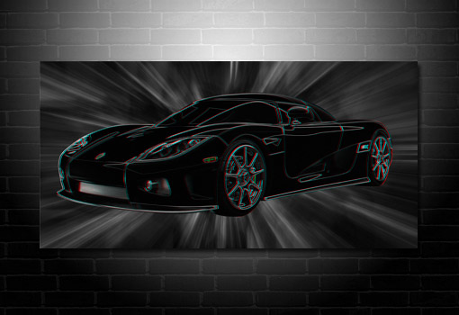 Koenigsegg Canvas Art, 3d canvas art, supercar on canvas