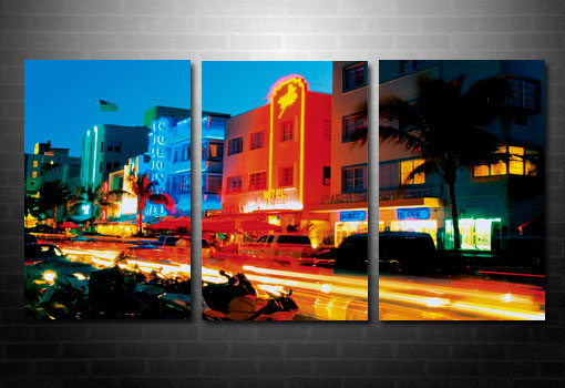 miami beach canvas art, miami wall art