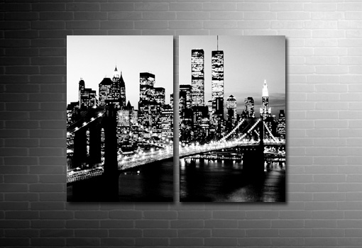 Manhattan Skyline Wall Art, New York City Canvas