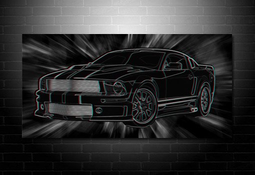 Mustang Canvas Print, 3d canvas art, 3d canvas art print, mustang on canvas