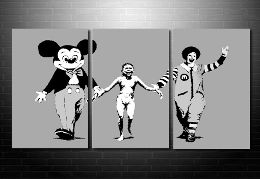 banksy canvas art, Banksy Napalm wall art, banksy canvas picture, cheap banksy art uk, banksy wall art