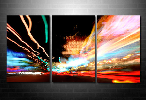 abstract cityscape canvas, time lapse canvas