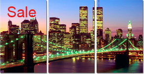 downtown manhattan canvas art prints