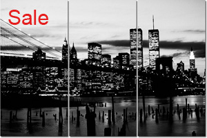 new york cityscape monochrome, new york wall art