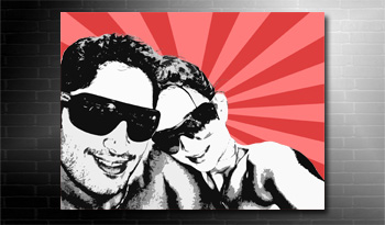 photo to canvas pop art style, photo on canvas modern art