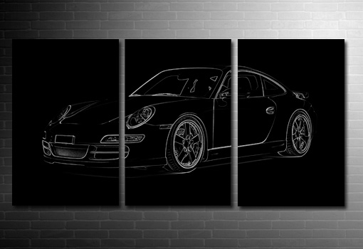 Porsche Canvas Art, Porsche canvas art print, porsche wall art