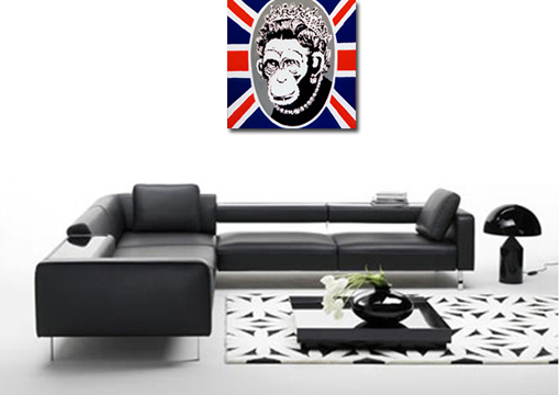 banksy the queen, banksy canvas art, banksy the queen canvas