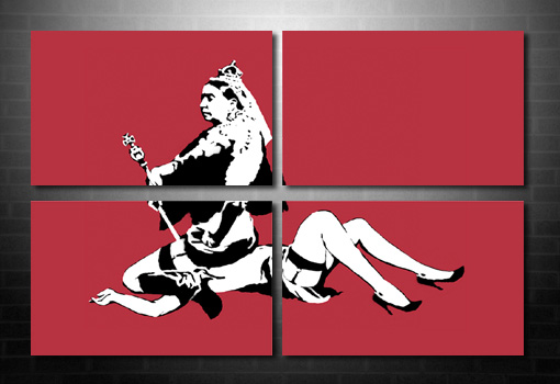 Banksy Queen Vic wall art, banksy canvas uk, banksy art prints uk, banksy prints uk