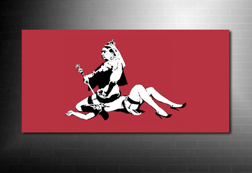 Banksy Queen Vic canvas, banksy canvas uk, banksy art prints uk