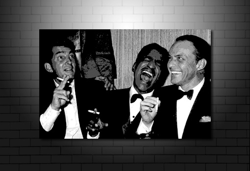 Rat Pack Canvas, rat pack wall art, frank sinatra canvas, rat pack art, rat pack artwork